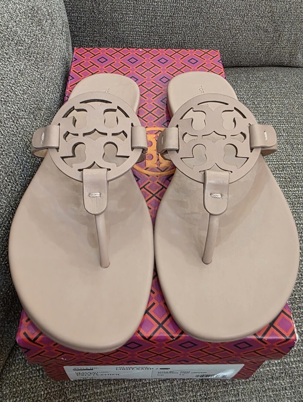 Tory Burch Classic Muller Thong Sandals In SAND